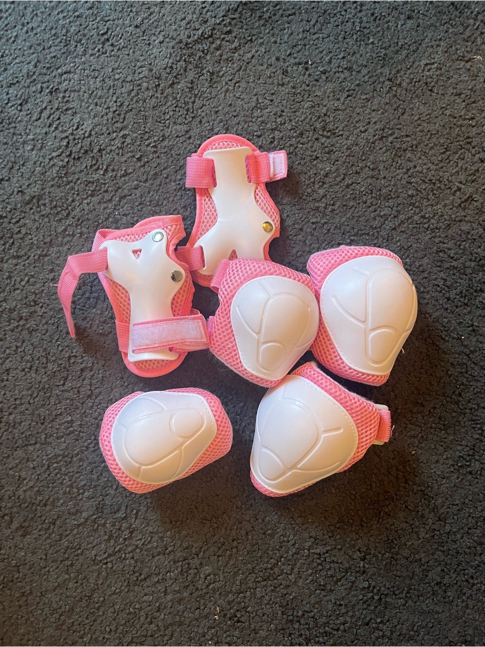 Kids Pink Protective Pad Set - Knee Elbow Wrist Guards